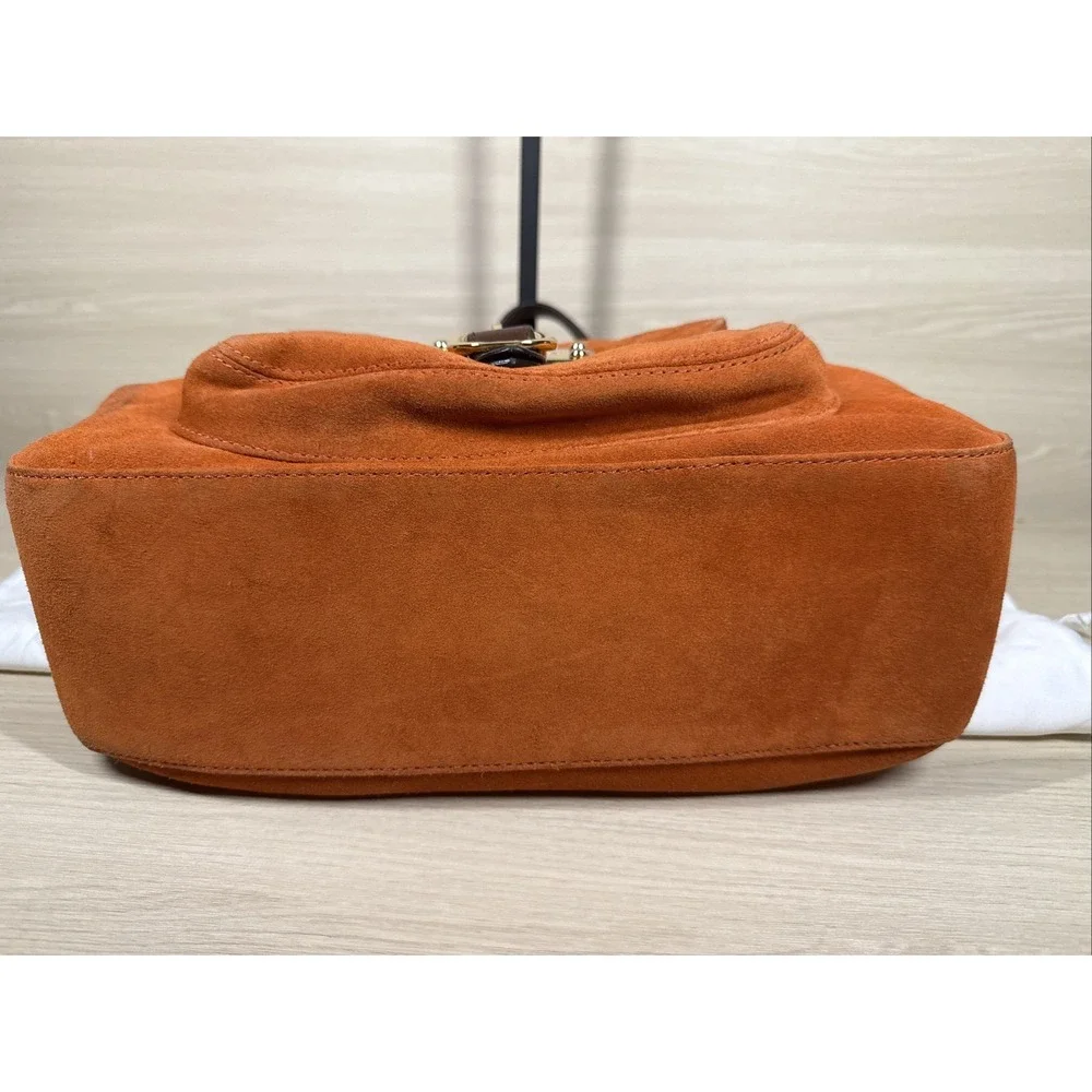 Michael Kors Brown Suede Large Suede Hobo‎ Slouchy Bag Purse Buckle Shoulder